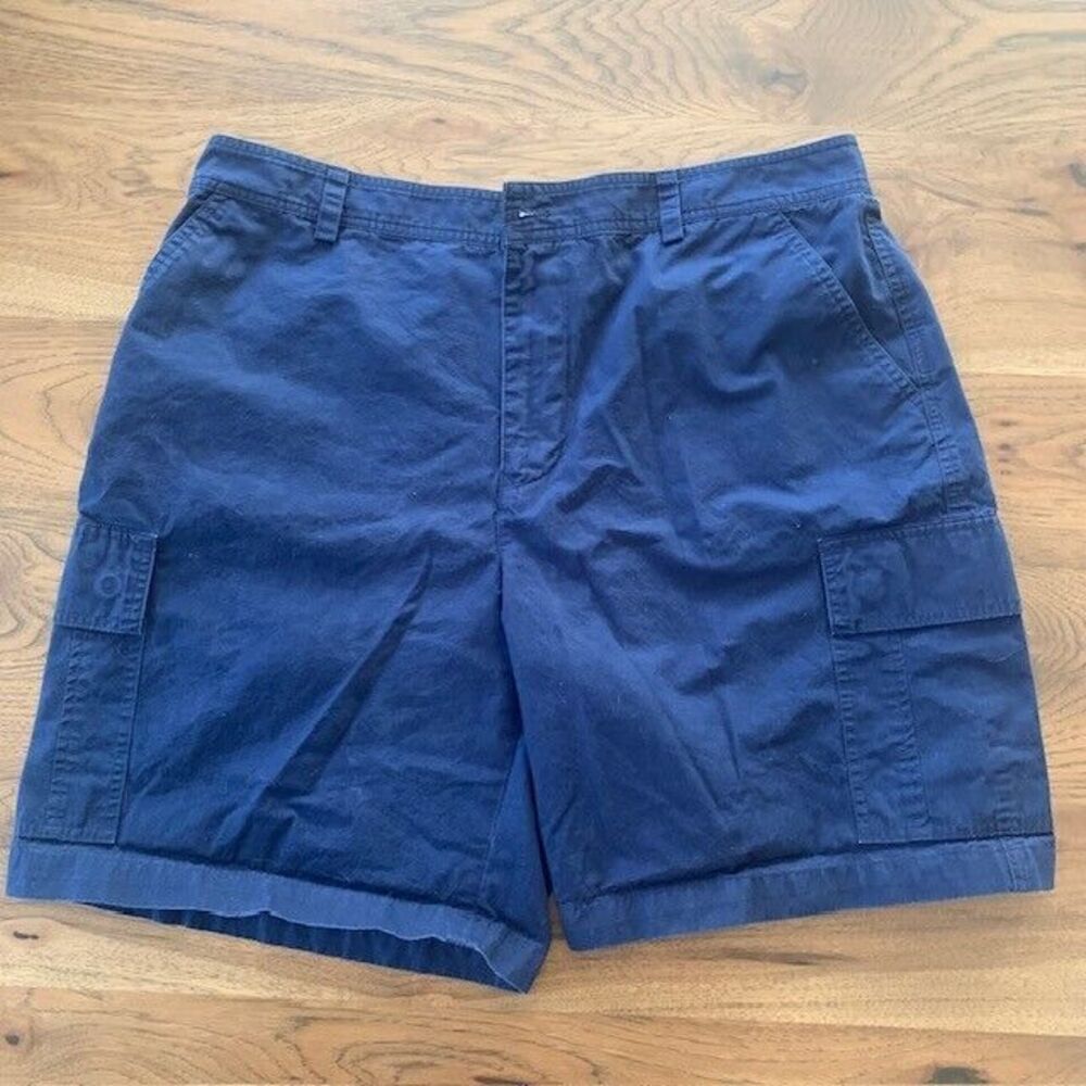 Ralph Lauren Cargo Pocket Shorts Cotton Navy Blue Women Size | 14